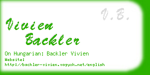 vivien backler business card